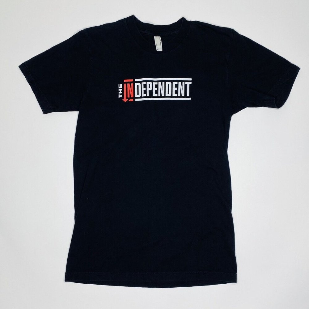 THE INDEPENDENT Classic Tee Shirt Sz Small Black Red White Logo NEW San Francisc